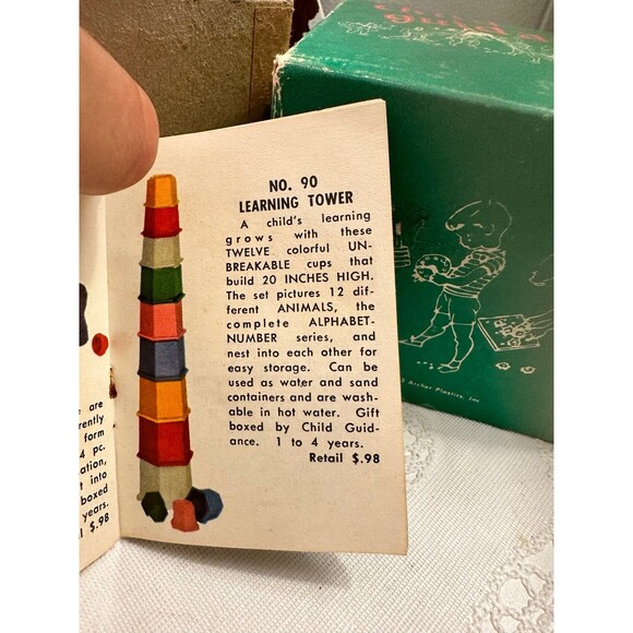 Vintage 1953 Child Guidance Nesting Hexagon Animal Blocks Complete W/Box & Book - Picture 10 of 10